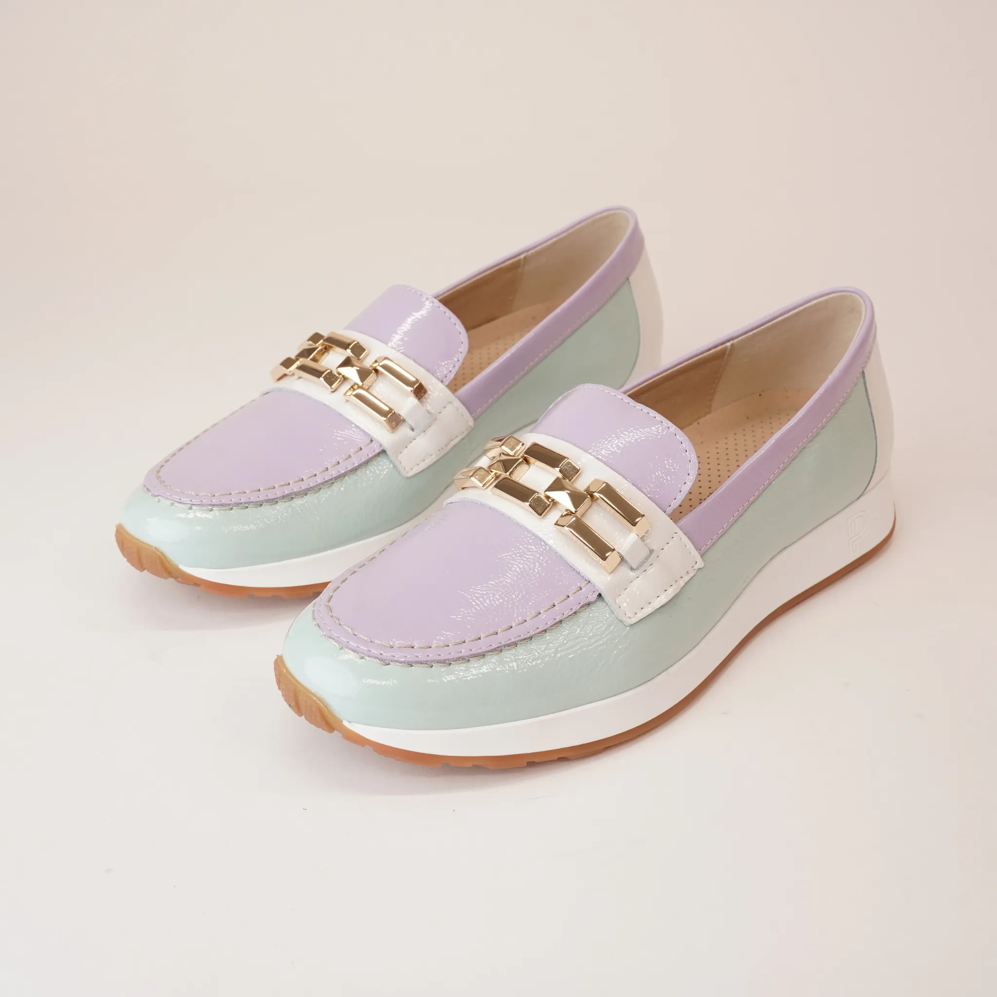 5675 Turquoise Patent Leather Loafers