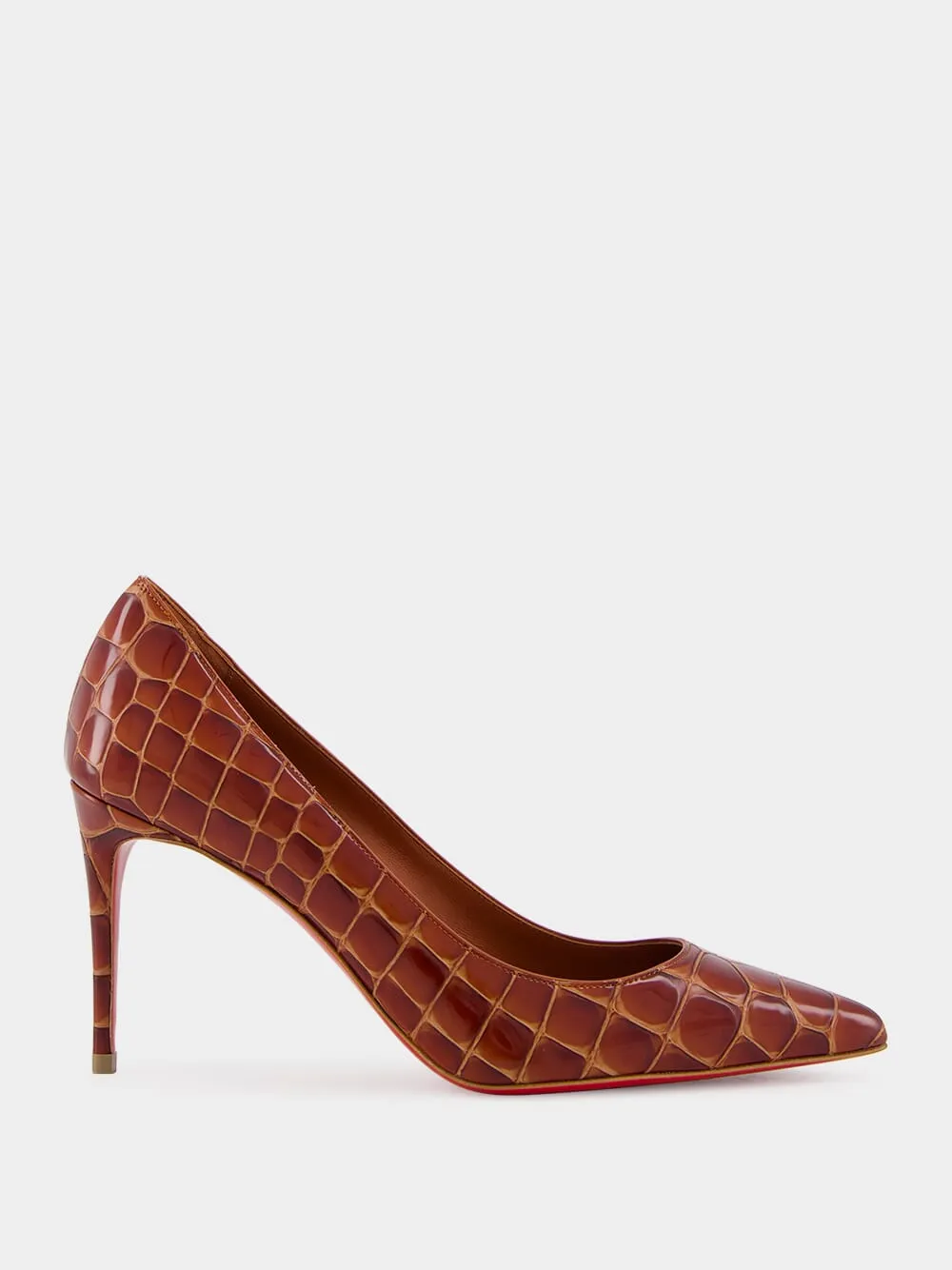 Acajou Kate 85 mm Alligator-Embossed Pumps