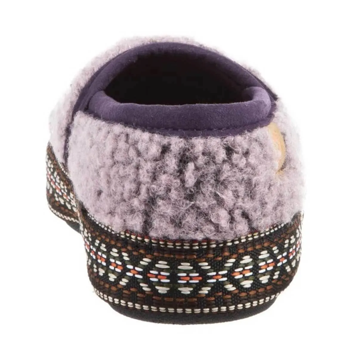 Acorn Kids' Slippers - L’il Woven Trim Moccasins, Iris, K5/6 | A19009IRS5-6