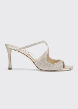 ANISE 75MM ice dusty glitter mule