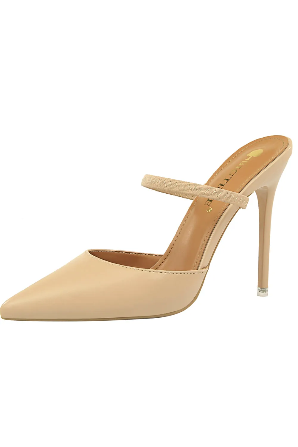 Apricot Stiletto Pointy Heels