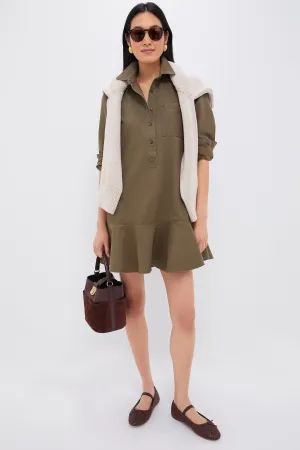 Army Green Chino Callahan Shirt Dress