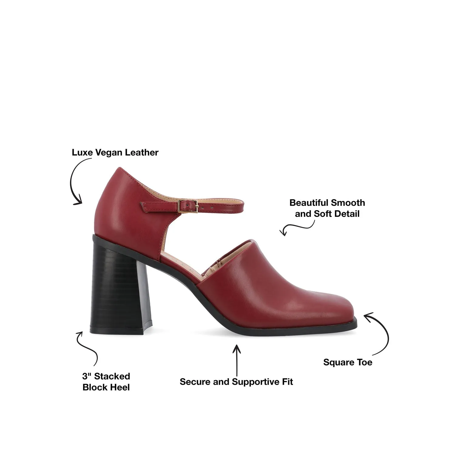 BOBBY BLOCK HEEL LOAFERS IN WIDE