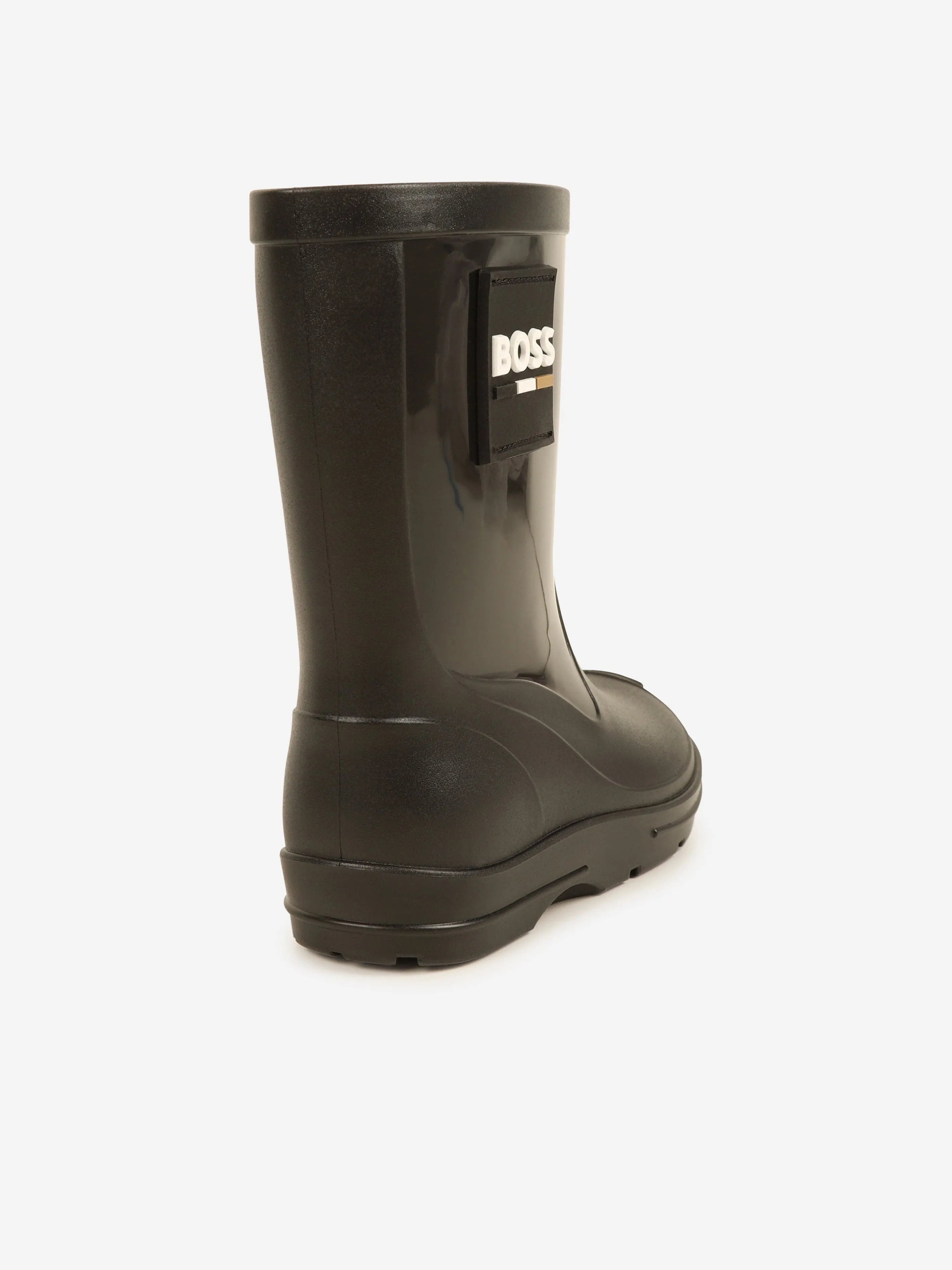 BOSS Boys Logo Rain Boots in Black