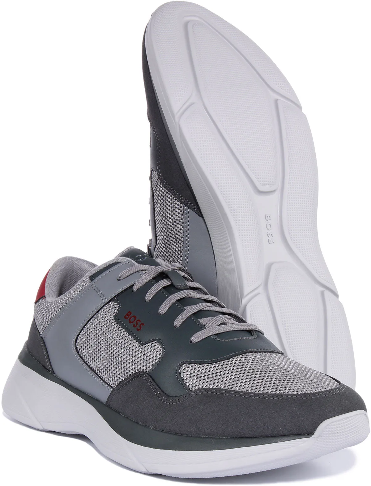 Boss Dean Runner Memx In Dark Grey For Men