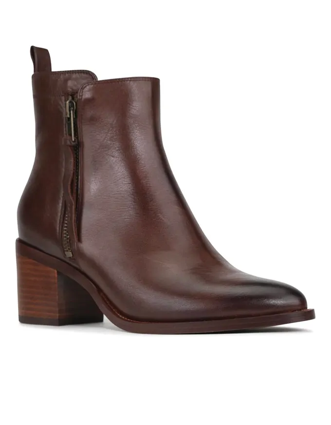 Ciara Ankle Boots Chestnut Leather