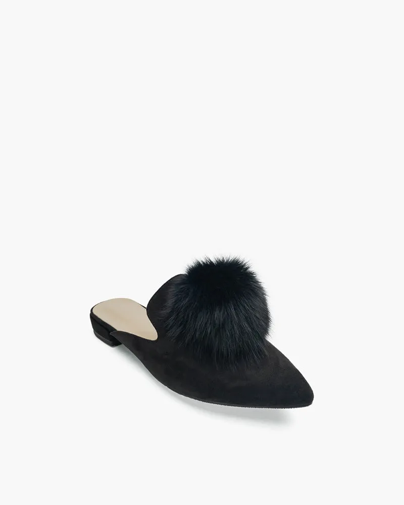 (Clean Up - US 8) Slip On Backless Flat Heel Mules