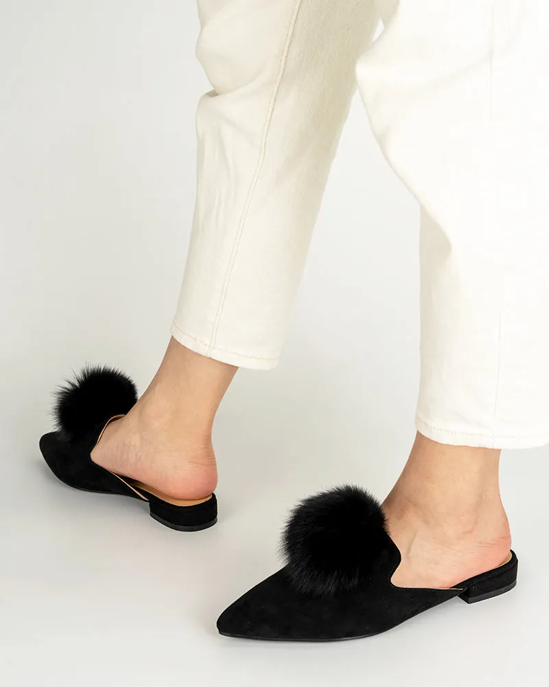 (Clean Up - US 8) Slip On Backless Flat Heel Mules