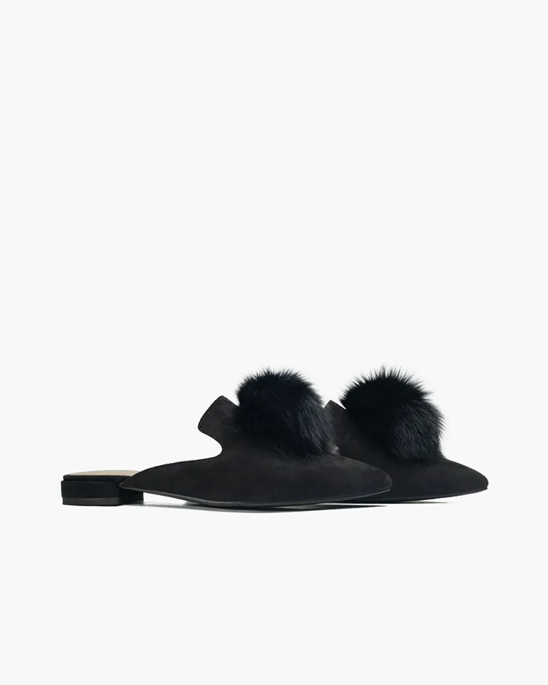 (Clean Up - US 8) Slip On Backless Flat Heel Mules