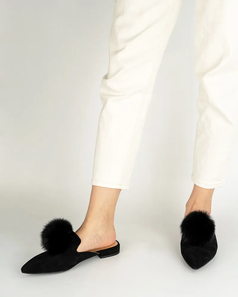 (Clean Up - US 8) Slip On Backless Flat Heel Mules