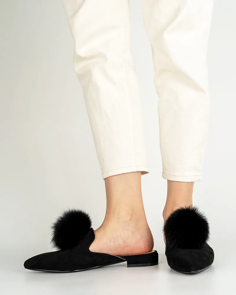 (Clean Up - US 8) Slip On Backless Flat Heel Mules