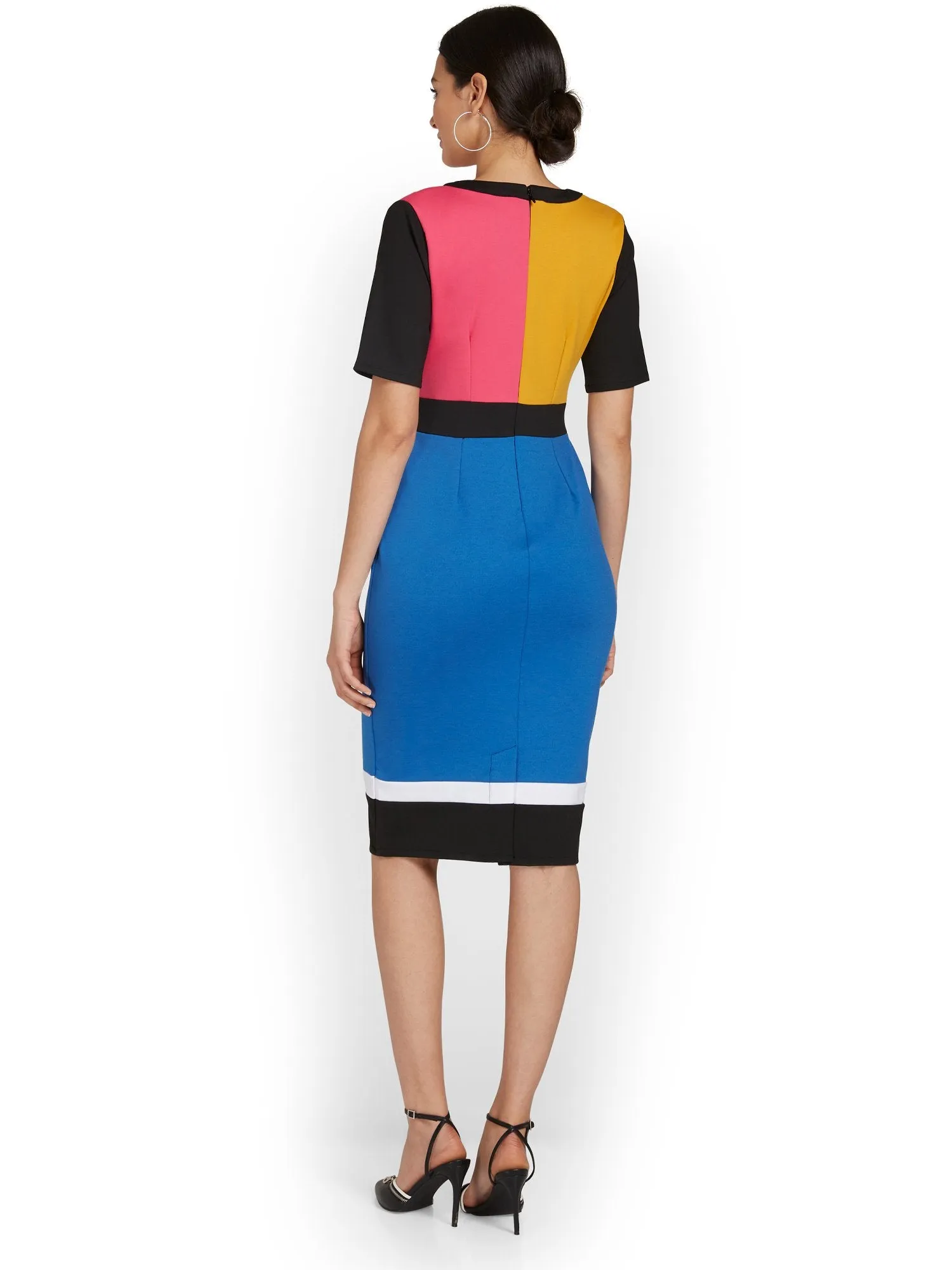 Colorblock Sheath Dress - Superflex