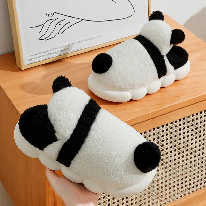 Cute Panda Plush Indoor Warm Slippers