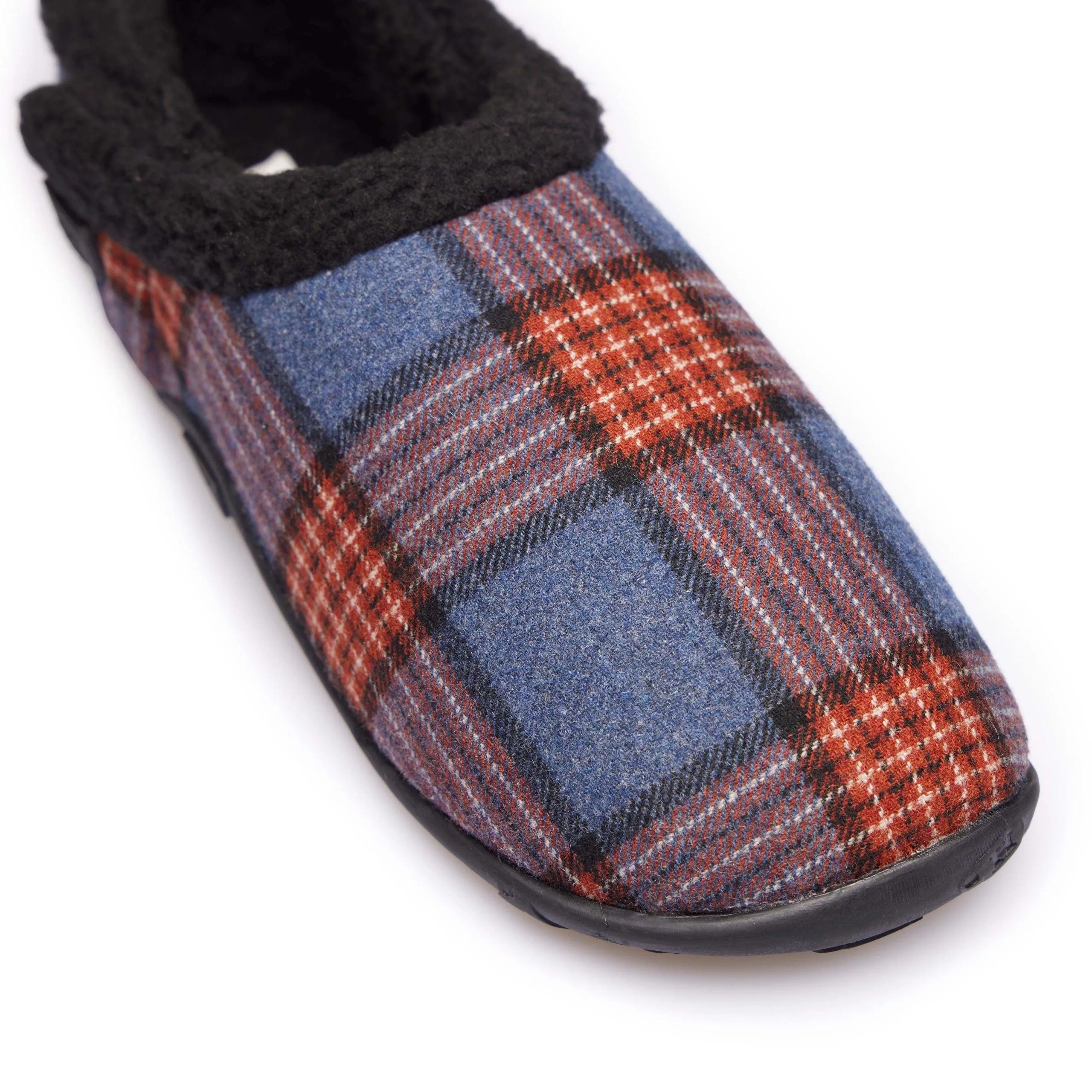 Edward - Blue Multi Check Men's Slippers