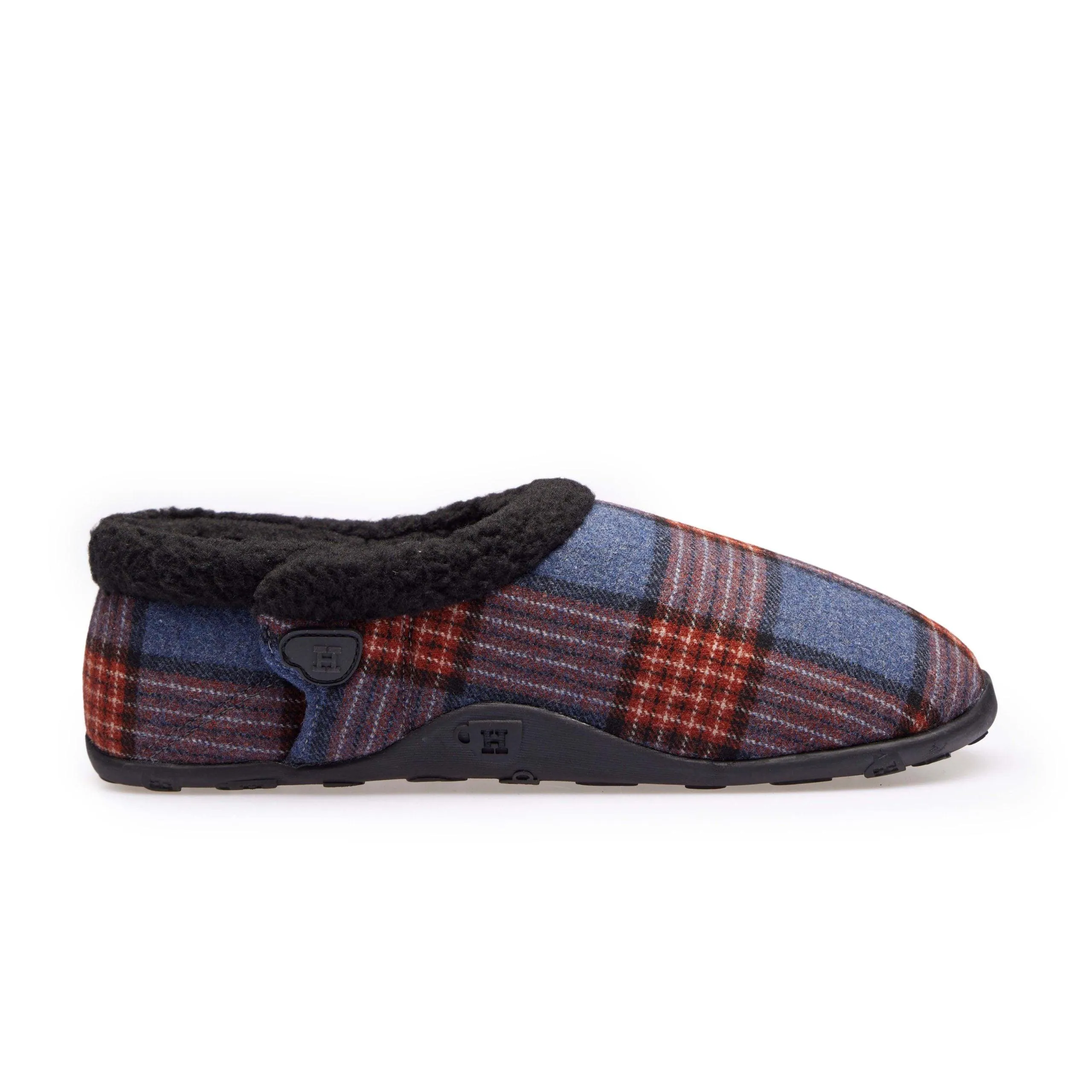 Edward - Blue Multi Check Men's Slippers