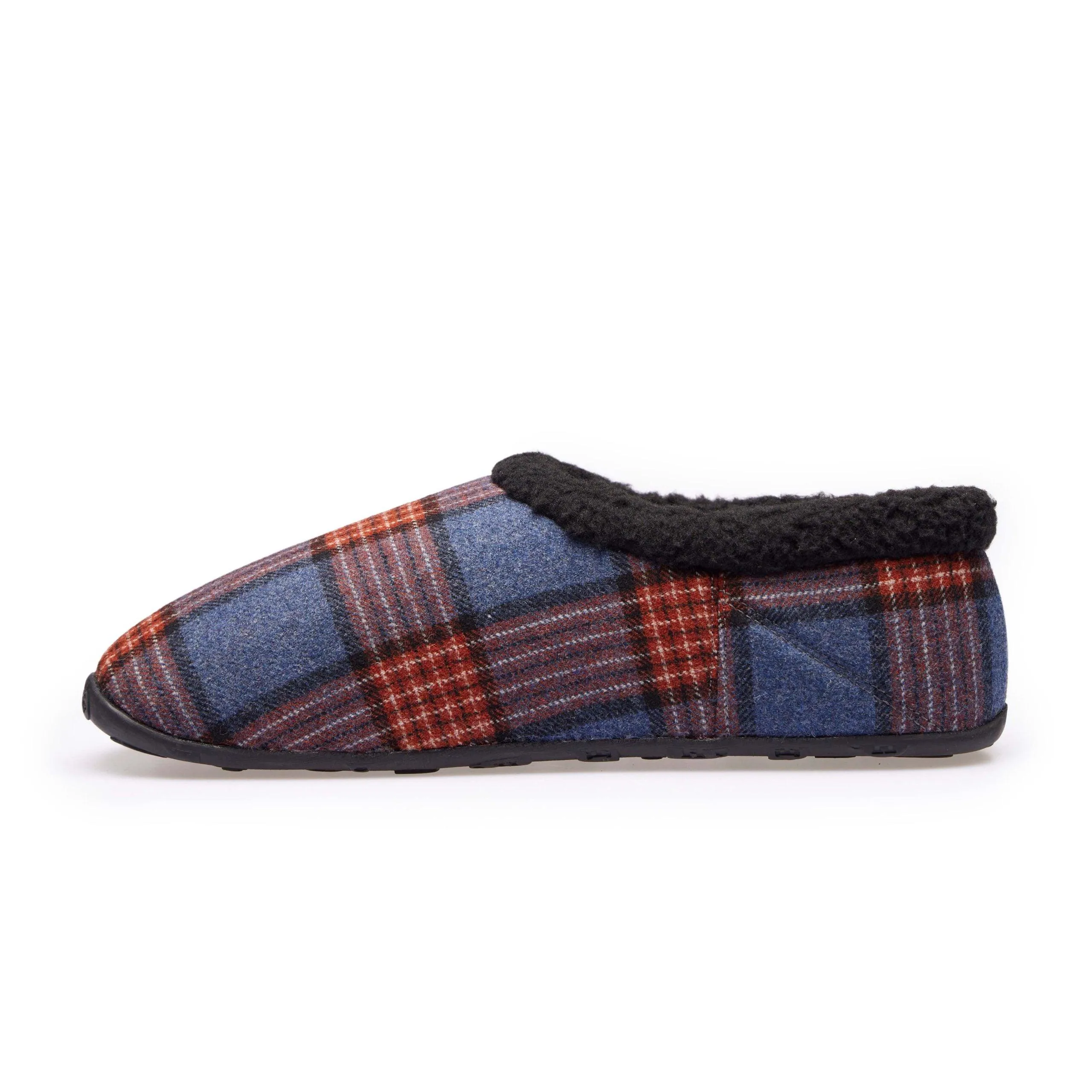 Edward - Blue Multi Check Men's Slippers