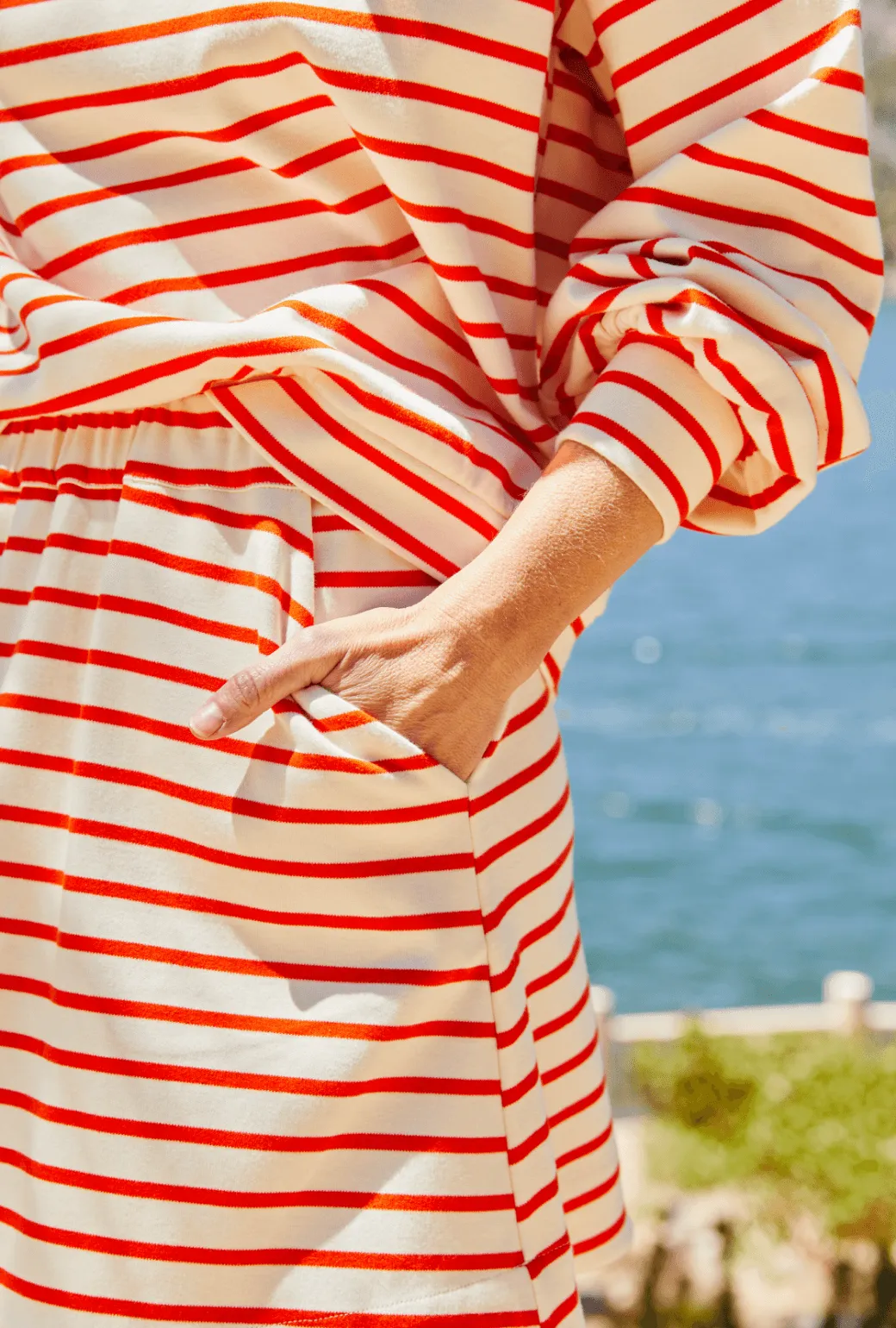 Everyday MINI Skirt - Tangerine Stripe Knit