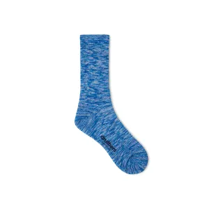 EVERYDAY ORGANIC COTTON MELANGE CREW SOCK - BLUE MELANGE