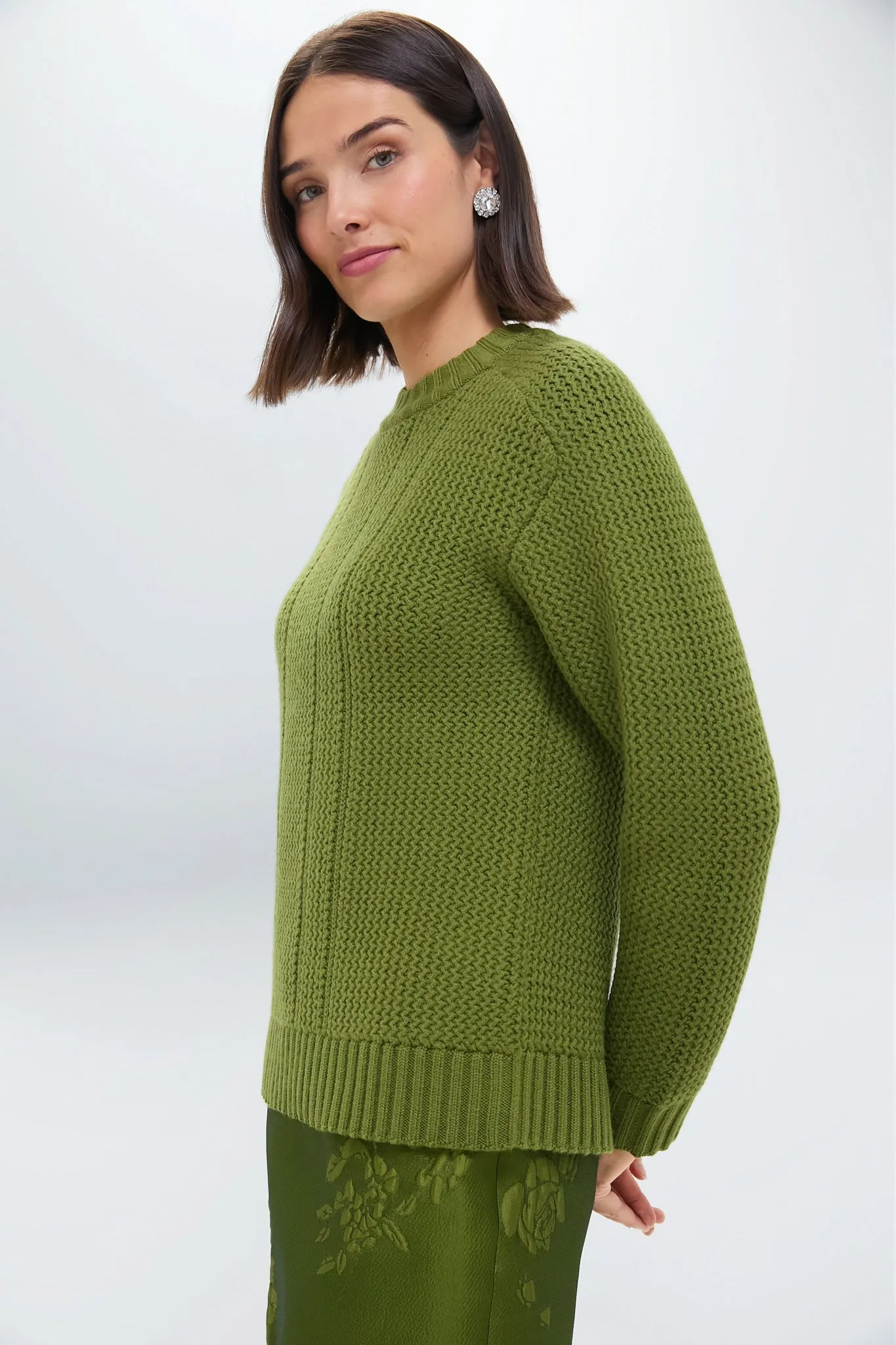 Green Combey Extrafine Merino Jumper