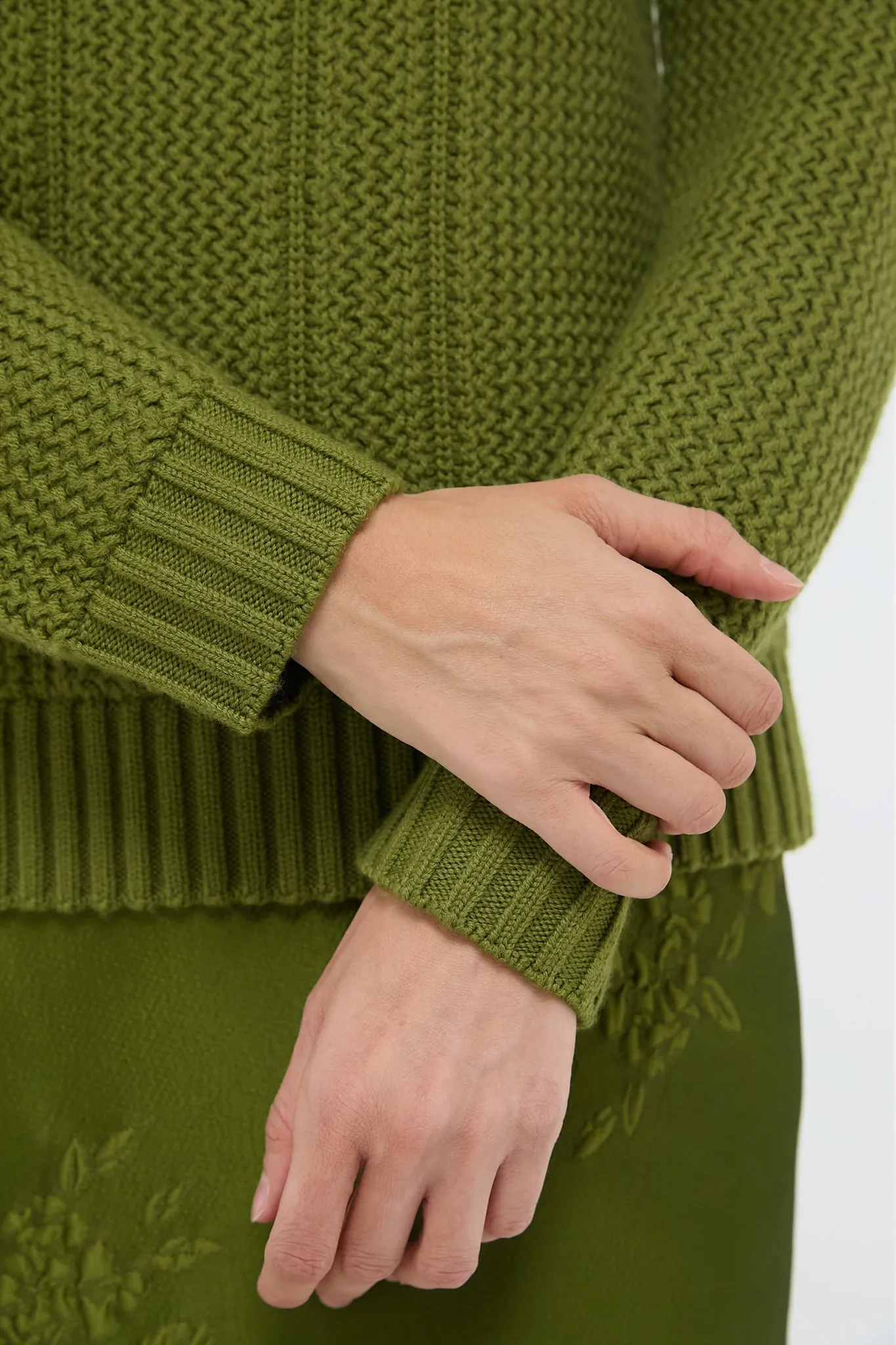 Green Combey Extrafine Merino Jumper