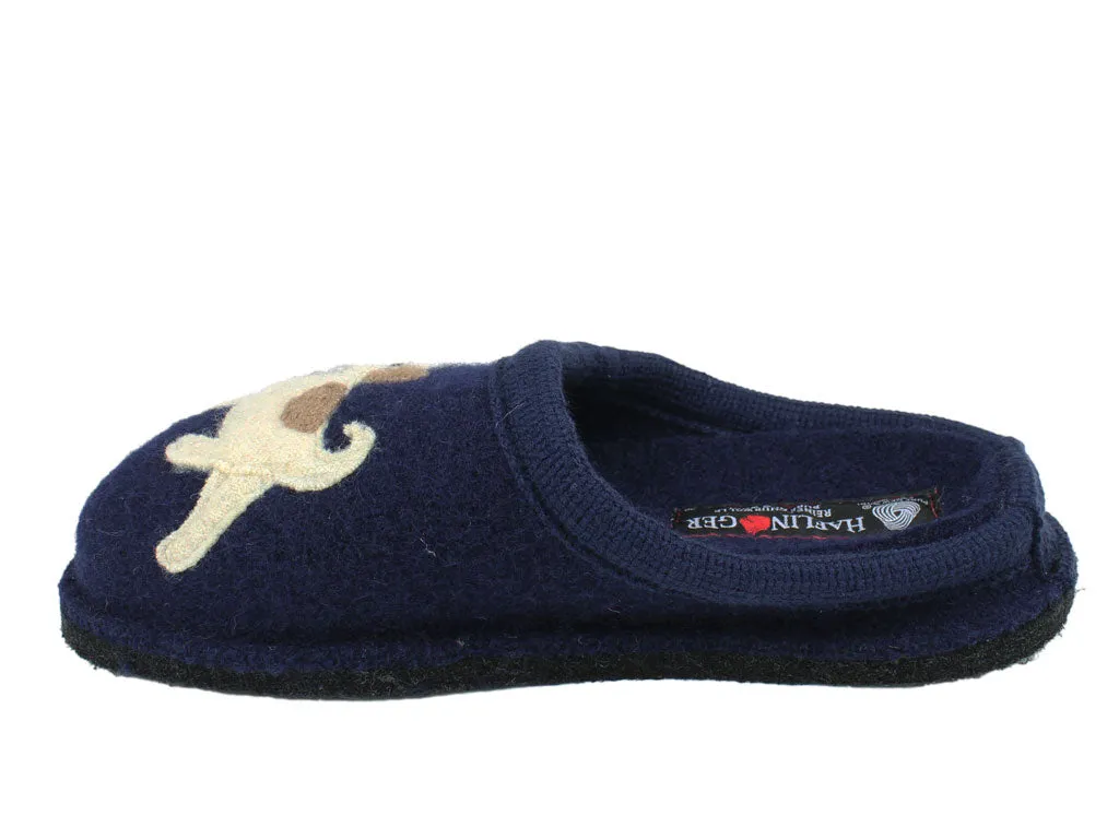 Haflinger Slippers Flair Fido Navy