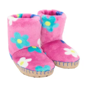 Hatley Daisy Fuzzy Fleece Slipper