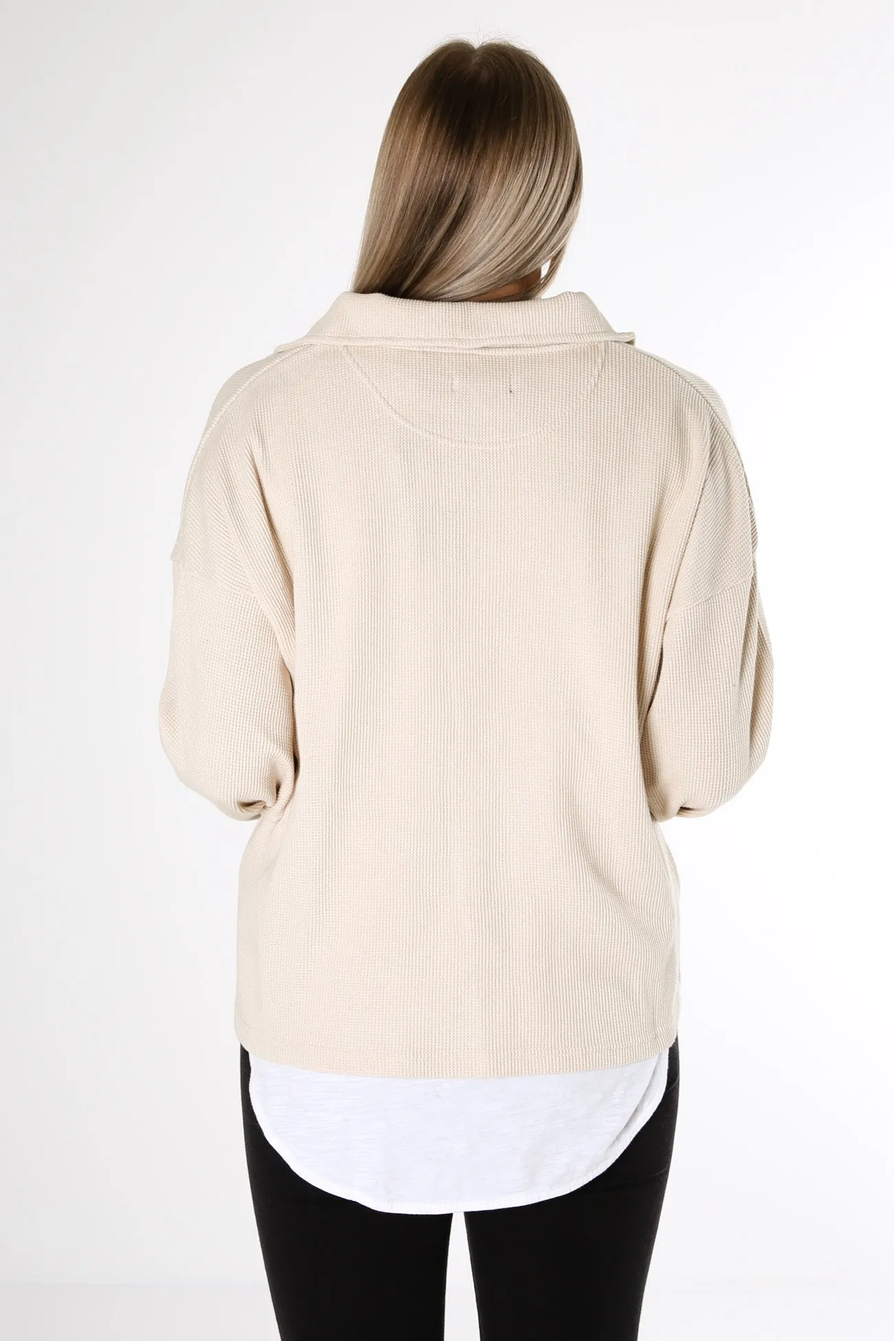 Hiatus 3/4 Zip Pullover Unbleached