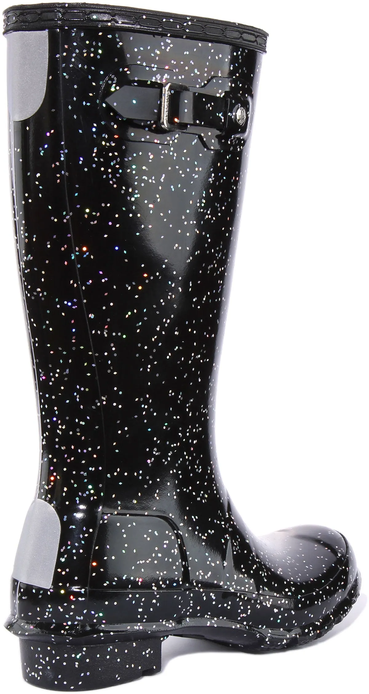 Hunter Original Giant Glitter In Black For Junior