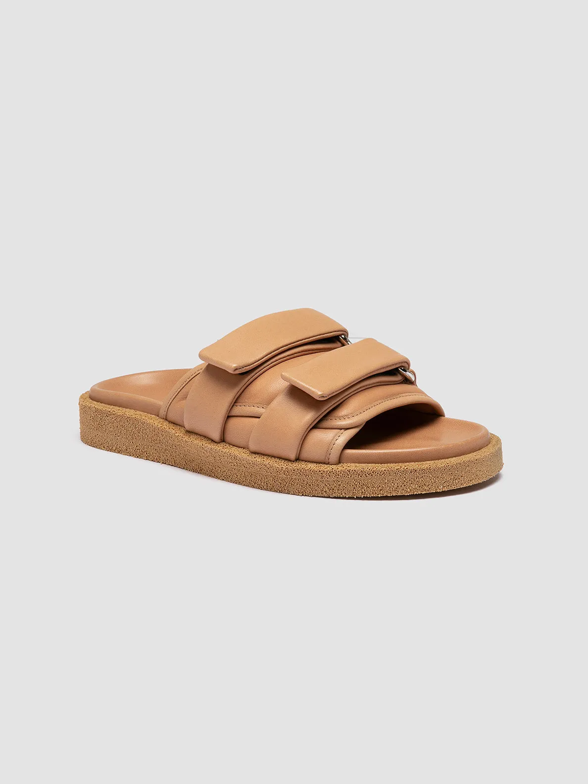 INNER 110 - Brown Leather Slide Sandals