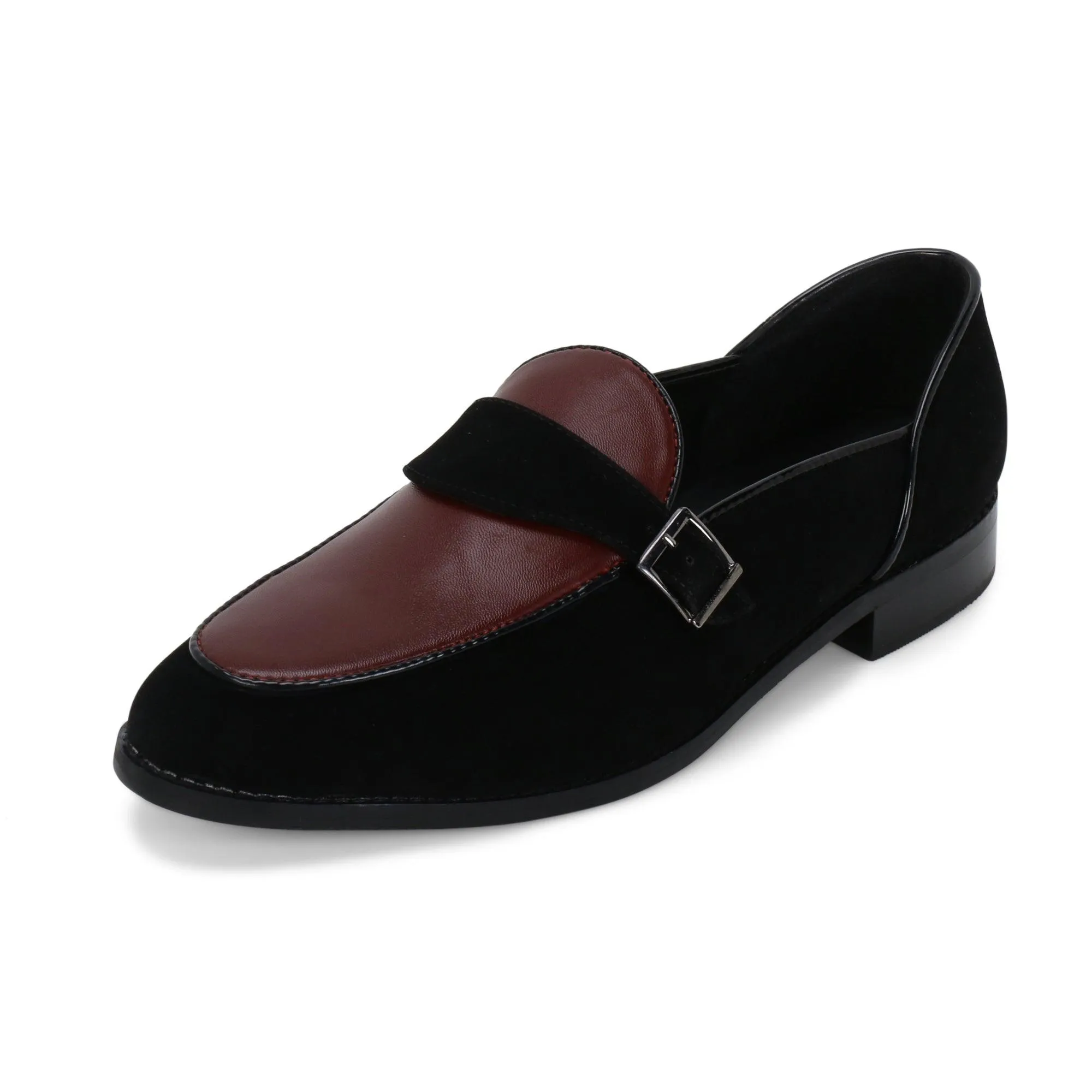 Kingston Black/Red Single Monk Loafer