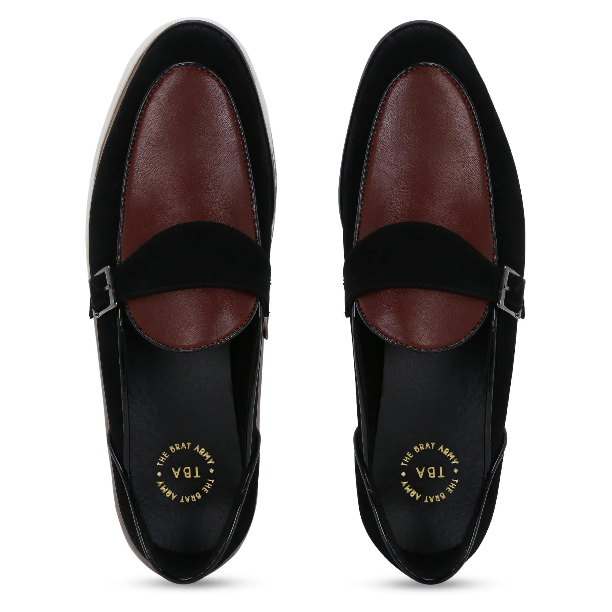 Kingston Black/Red Single Monk Loafer