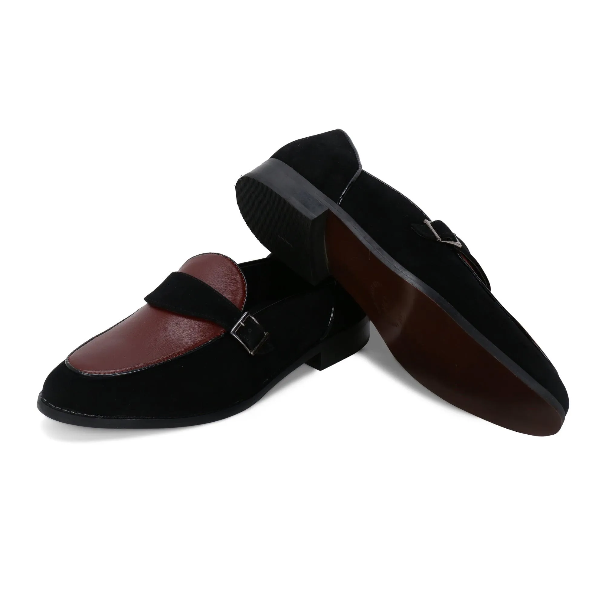 Kingston Black/Red Single Monk Loafer