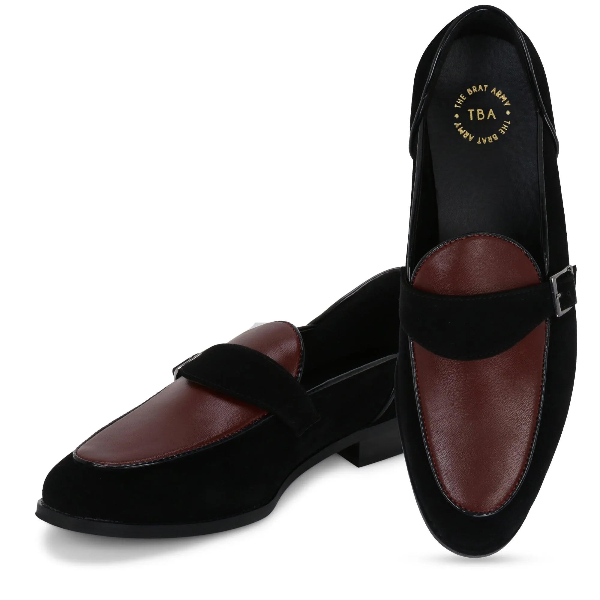 Kingston Black/Red Single Monk Loafer