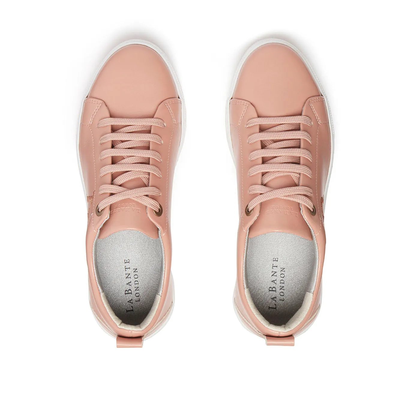 LB Nude Apple Leather Sneakers for Women