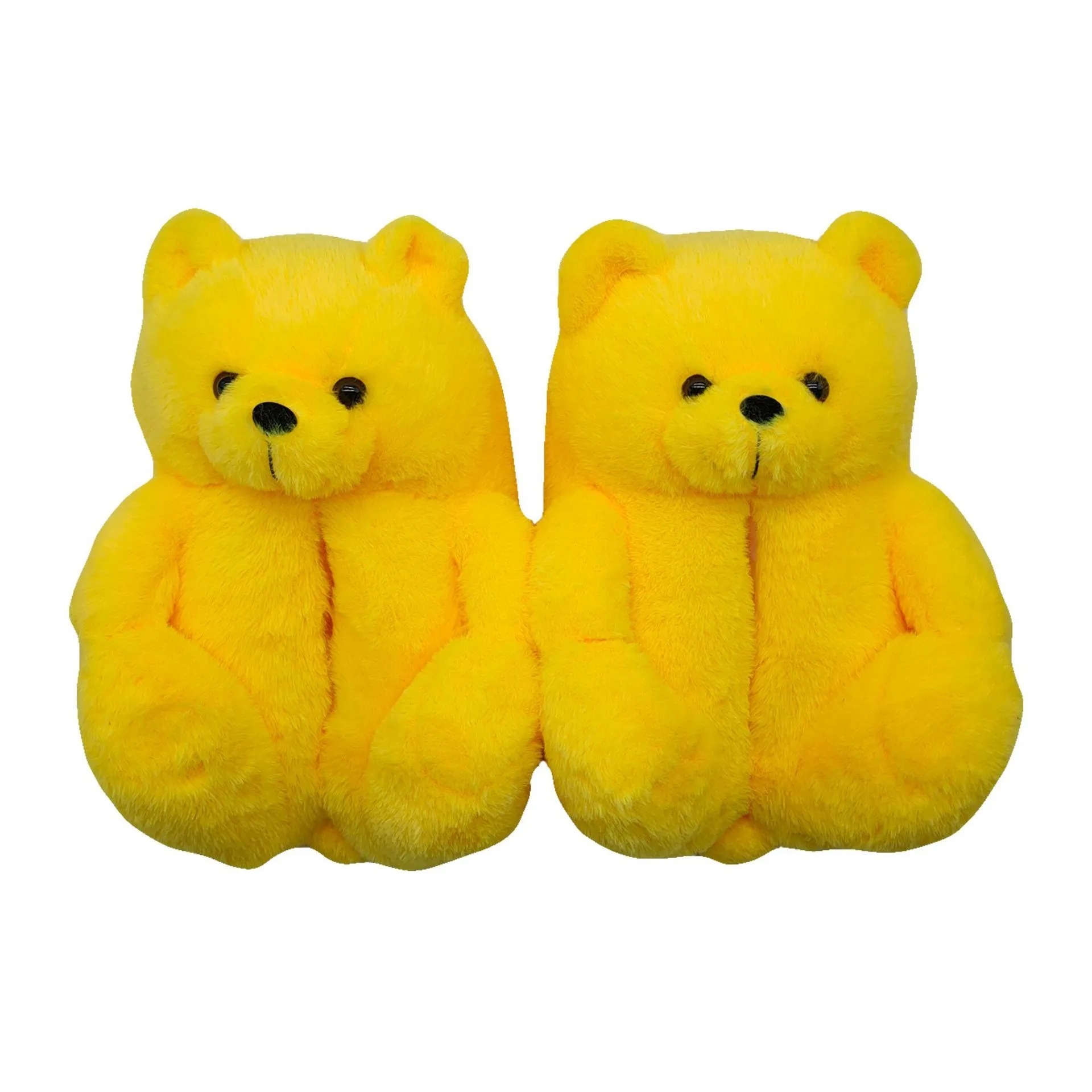 Lemonnade Teddy Bear Plush Slippers