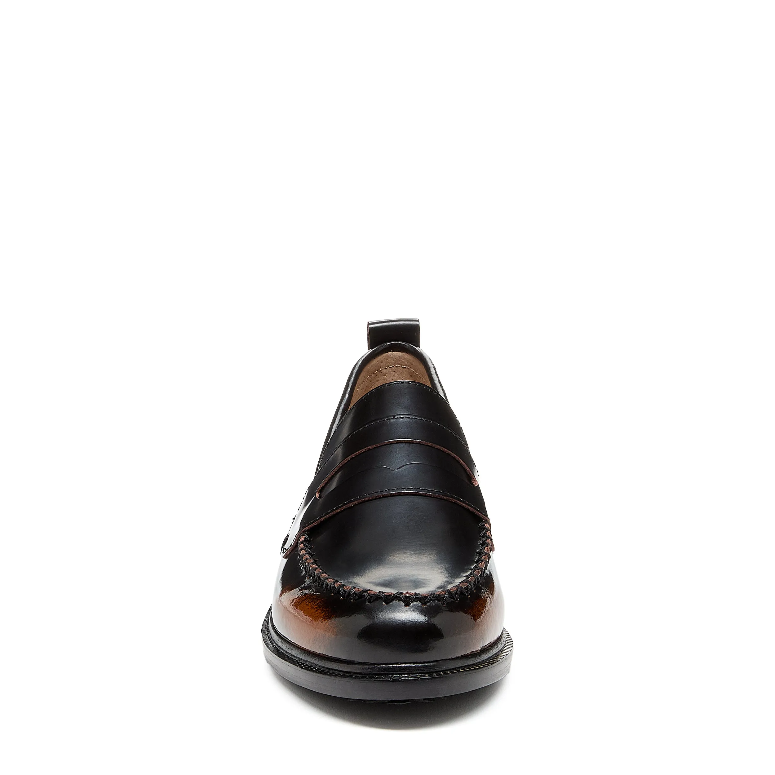 Lens Brushed Off Black Loafers