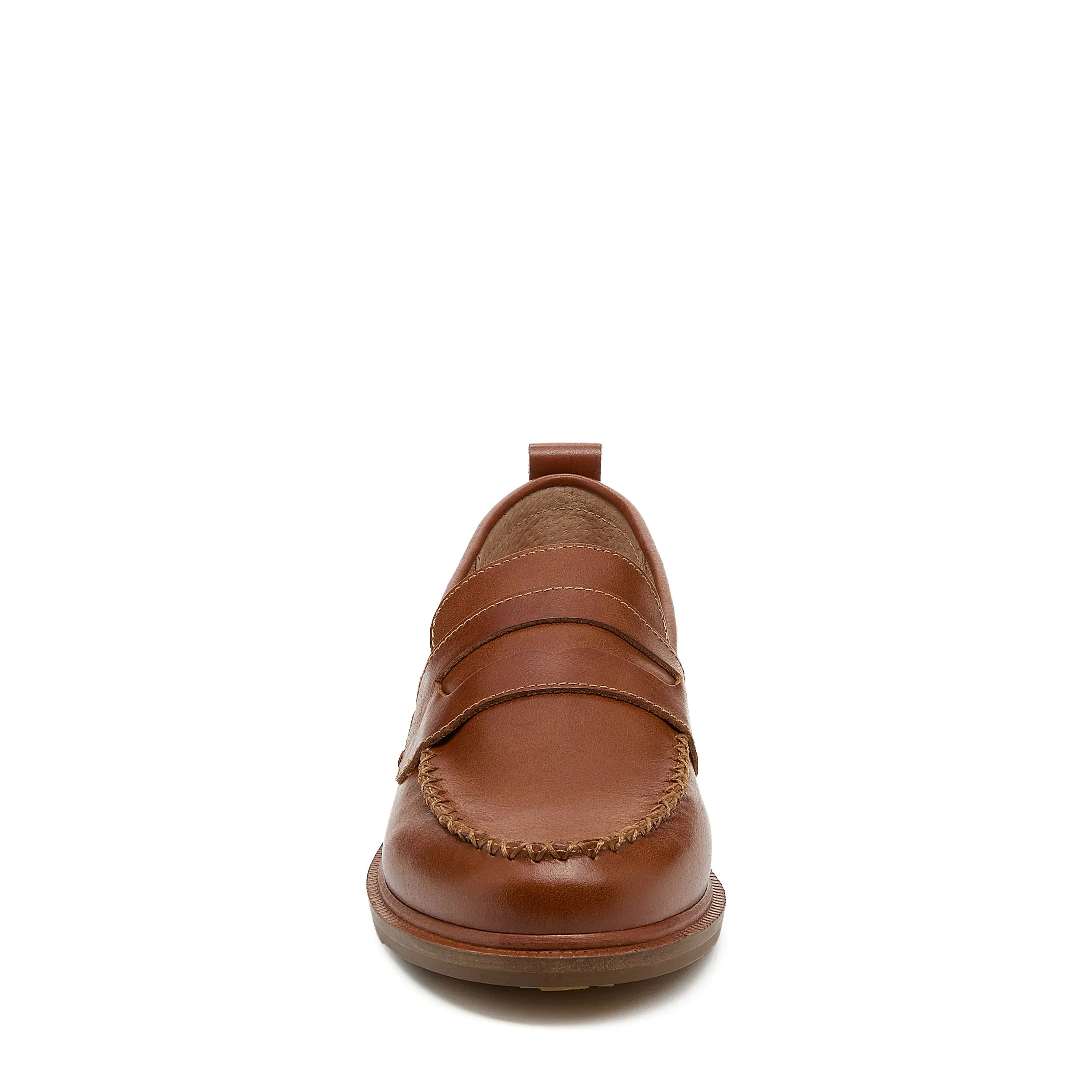 Lens Caramel Leather Loafers