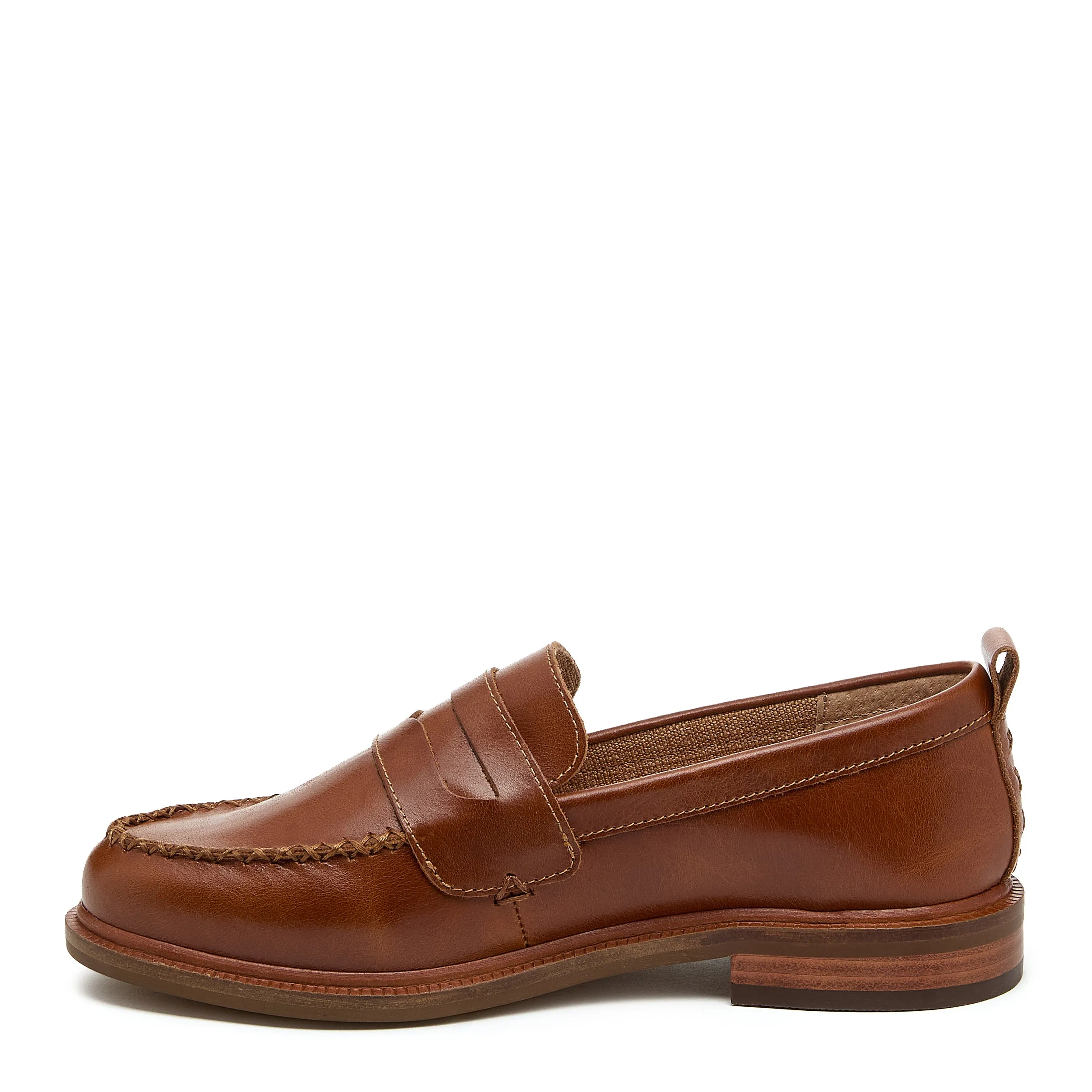 Lens Caramel Leather Loafers