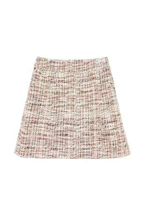 Maggie Mini Skirt - Ivory Tweed