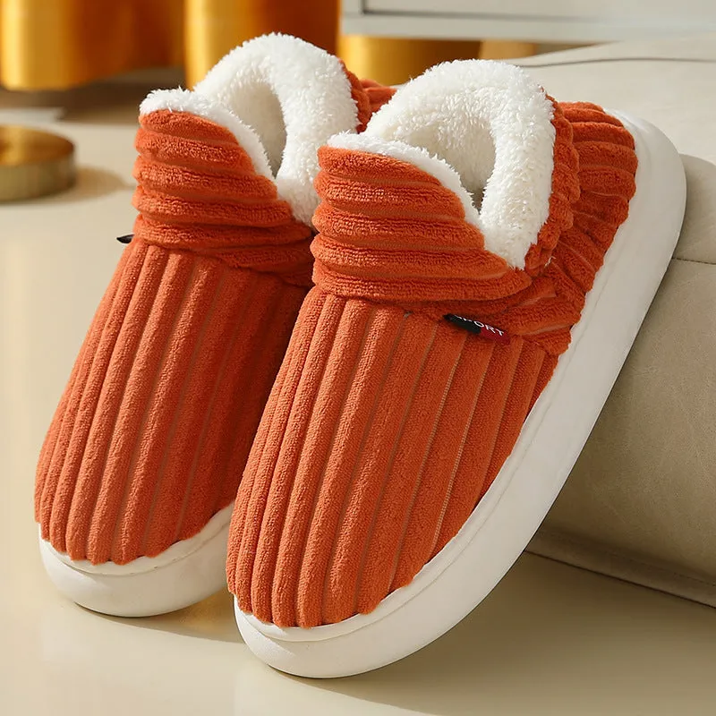 Man Cave X Luxe LSS Christmas Winter Cotton Warm Indoor Outdoor Plush Shoes Fleece Snow Slippers