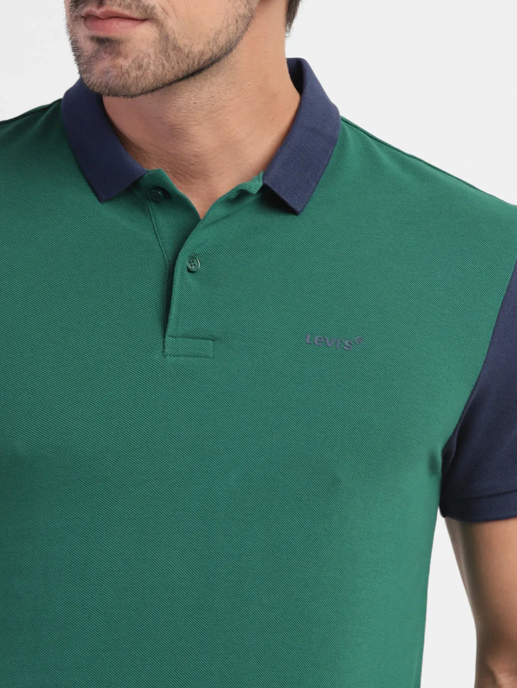 Men's Colorblock Polo T-shirt Green