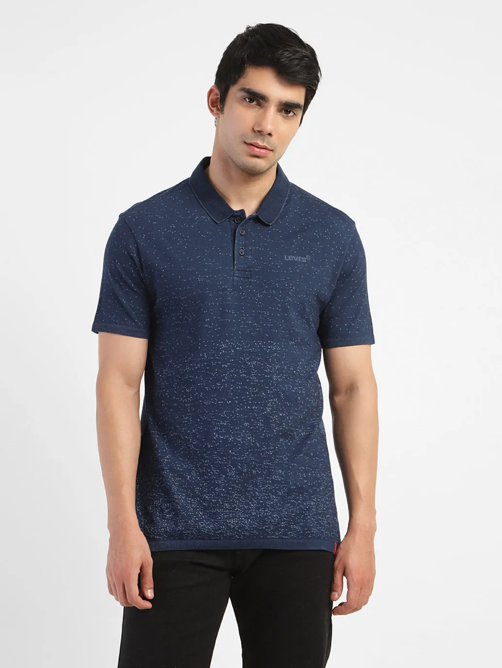 Men's Self Design Polo T-shirt