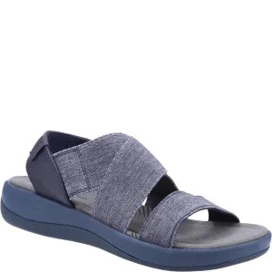 Navy Sophia Elastic Cross Strap Sandals