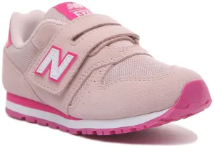 New Balance YV373SPW Velcro Trainers in Pink For Kids