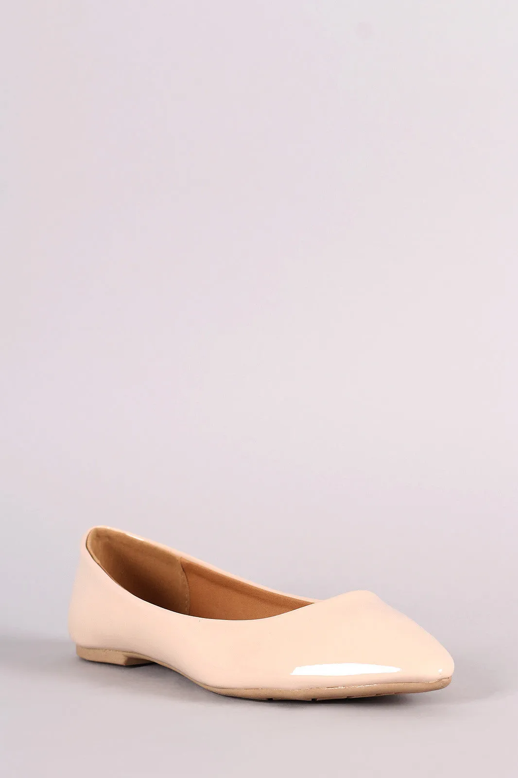 Qupid Pointy Toe Slip On Flat