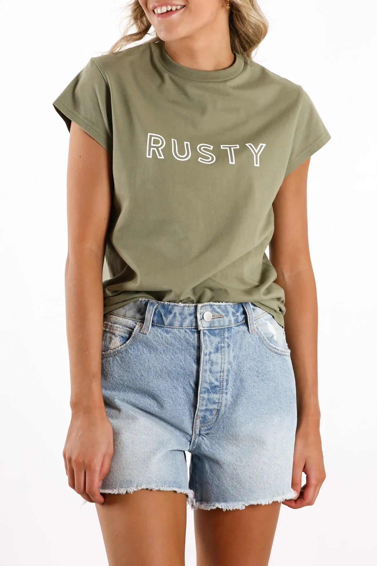 Rusty Must Essentials Tee Faded Olive