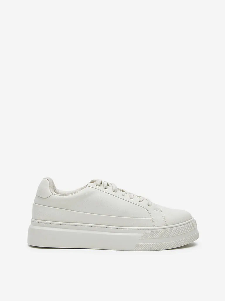 SOLEPLAY Off-White Chunky Lace-Up Sneakers