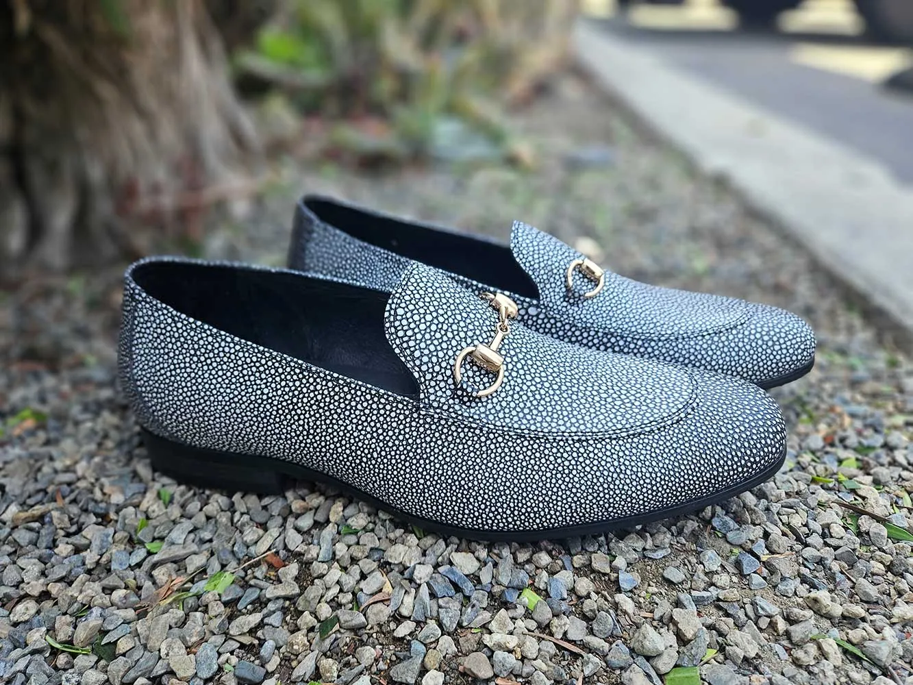 Stingray Embossed Horsebit Loafer