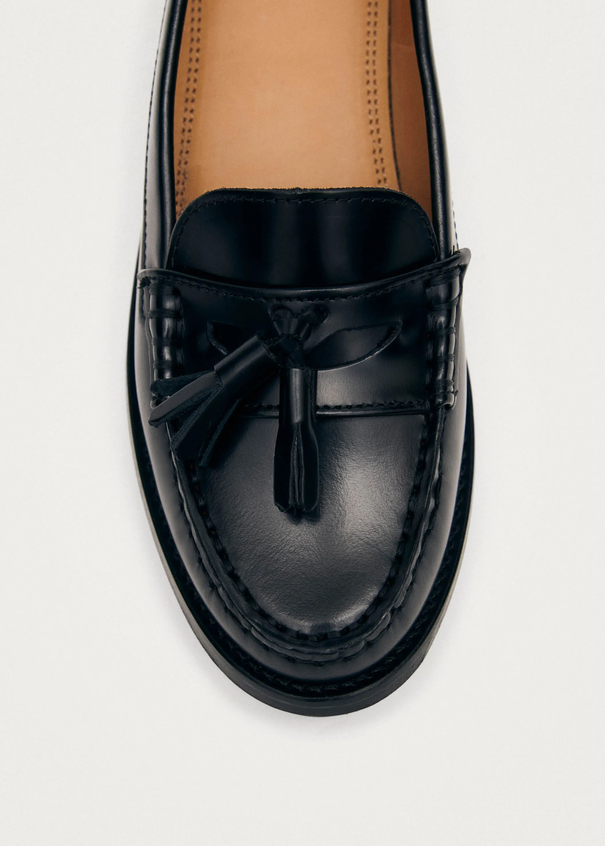 Terrane Black Leather Loafers