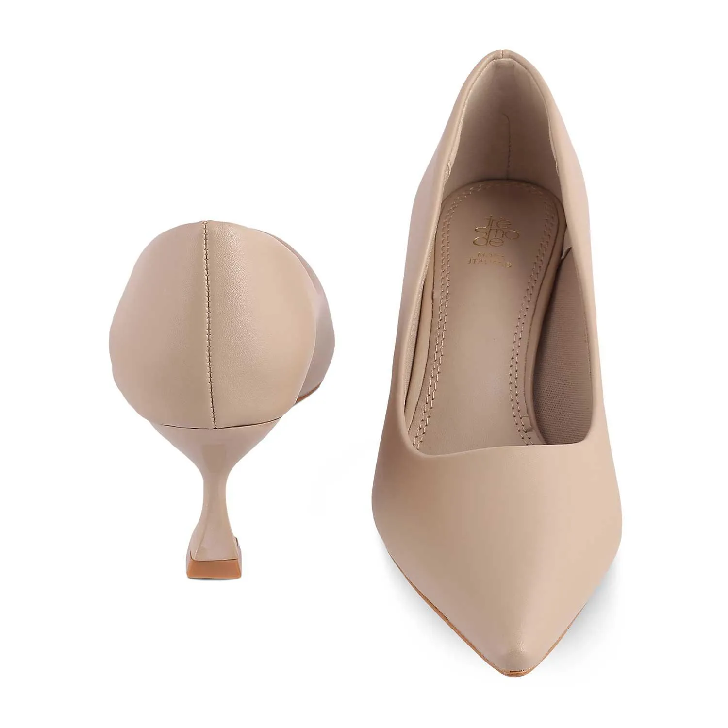 The Bre Beige Women's Dress Pumps Tresmode